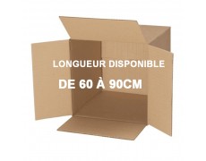 Carton simple cannelure : Longueur de 60 à 90 cm
