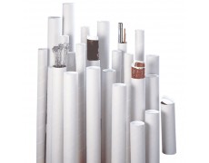 Tube carton blanc à bouchons plastiques